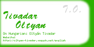 tivadar oltyan business card