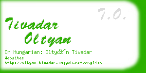 tivadar oltyan business card